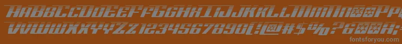 Rocketpophalf-fontti – harmaat kirjasimet ruskealla taustalla