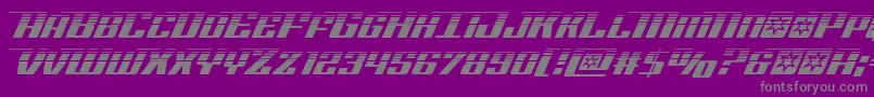 Rocketpophalf Font – Gray Fonts on Purple Background