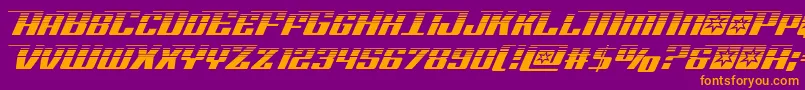 Rocketpophalf Font – Orange Fonts on Purple Background