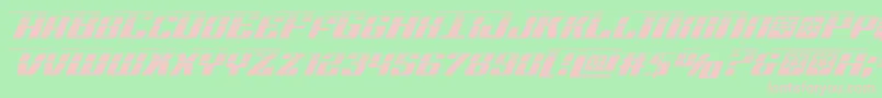 Rocketpophalf-fontti – vaaleanpunaiset fontit vihreällä taustalla