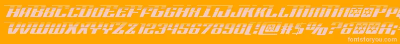 Rocketpophalf Font – Pink Fonts on Orange Background