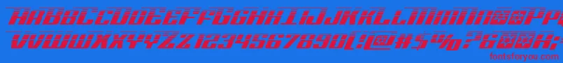 Rocketpophalf Font – Red Fonts on Blue Background