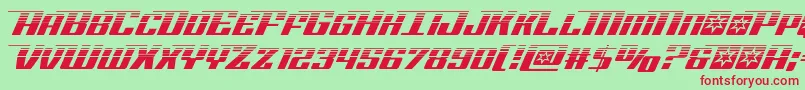 Rocketpophalf-Schriftart – Rote Schriften auf grünem Hintergrund