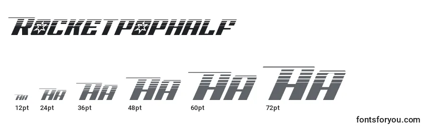Размеры шрифта Rocketpophalf