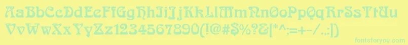 SlowginfizzingExtrabold Font – Green Fonts on Yellow Background
