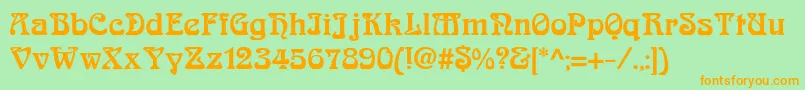 SlowginfizzingExtrabold Font – Orange Fonts on Green Background