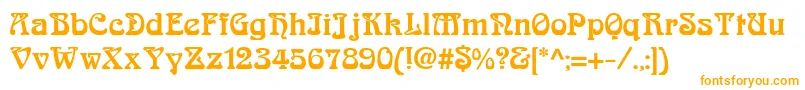 SlowginfizzingExtrabold Font – Orange Fonts on White Background