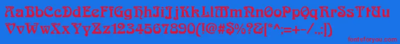 SlowginfizzingExtrabold Font – Red Fonts on Blue Background