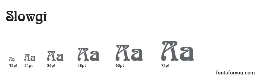 Größen der Schriftart SlowginfizzingExtrabold