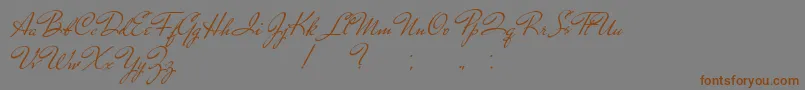 TakeAPebble-Schriftart – Braune Schriften auf grauem Hintergrund