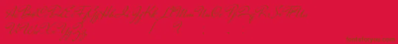TakeAPebble-Schriftart – Braune Schriften auf rotem Hintergrund