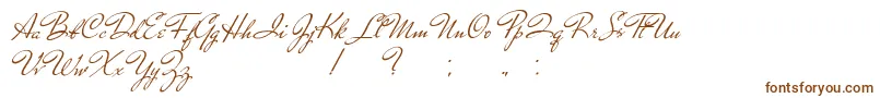 TakeAPebble-Schriftart – Braune Schriften auf weißem Hintergrund