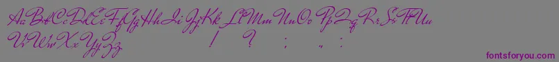 TakeAPebble-Schriftart – Violette Schriften auf grauem Hintergrund