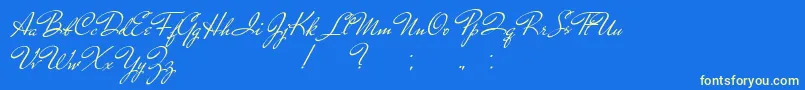 TakeAPebble Font – Yellow Fonts on Blue Background