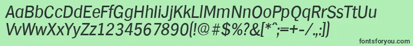 HamburgserialItalic Font – Black Fonts on Green Background