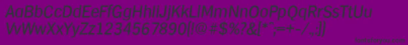 HamburgserialItalic-fontti – mustat fontit violetilla taustalla