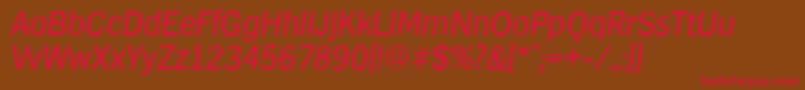 HamburgserialItalic Font – Red Fonts on Brown Background