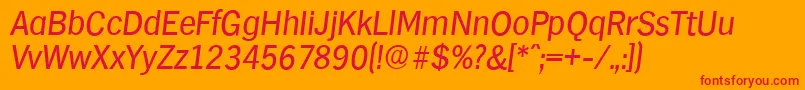 HamburgserialItalic Font – Red Fonts on Orange Background