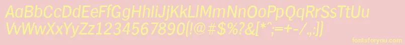 HamburgserialItalic Font – Yellow Fonts on Pink Background