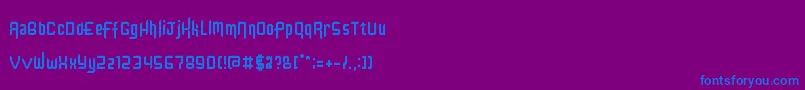 Kinglify-Schriftart – Blaue Schriften auf violettem Hintergrund