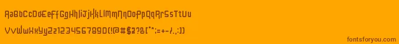 Kinglify Font – Brown Fonts on Orange Background
