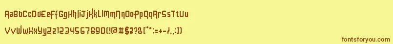 Kinglify Font – Brown Fonts on Yellow Background