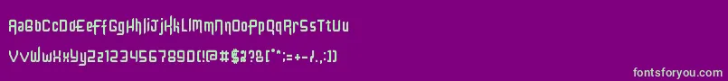 Kinglify Font – Green Fonts on Purple Background