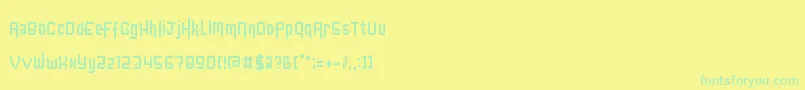 Kinglify Font – Green Fonts on Yellow Background