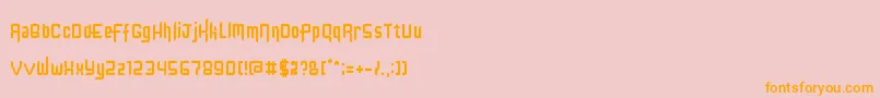 Kinglify Font – Orange Fonts on Pink Background