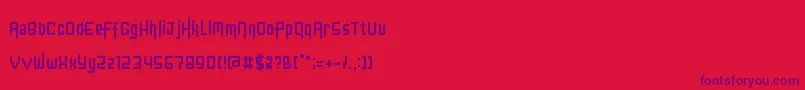 Kinglify-Schriftart – Violette Schriften auf rotem Hintergrund