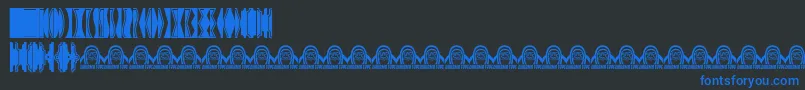 GothicextrasA Font – Blue Fonts on Black Background