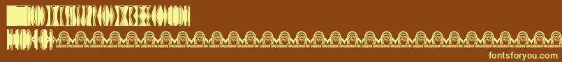 GothicextrasA Font – Yellow Fonts on Brown Background