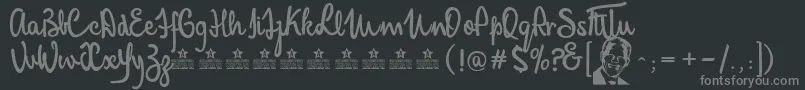 MandelaScriptPersonalUse-Schriftart – Graue Schriften auf schwarzem Hintergrund