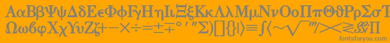 EisagogreeksskBold Font – Gray Fonts on Orange Background