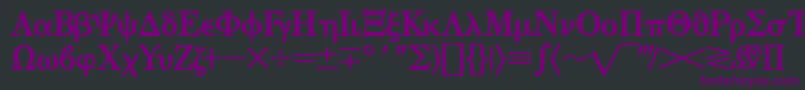 fuente EisagogreeksskBold – Fuentes Moradas Sobre Fondo Negro