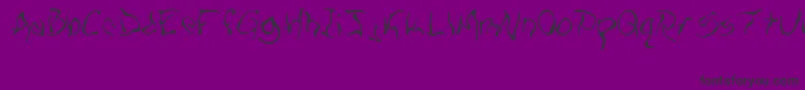 ZillOWisp-Schriftart – Schwarze Schriften auf violettem Hintergrund