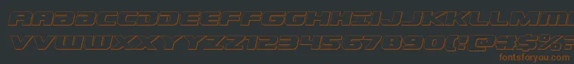 Dekaranger3Dital Font – Brown Fonts on Black Background