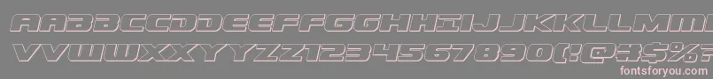 Dekaranger3Dital Font – Pink Fonts on Gray Background