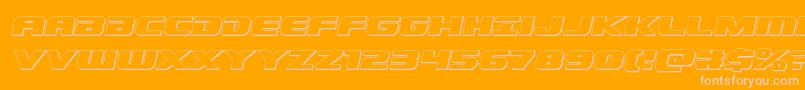 Dekaranger3Dital Font – Pink Fonts on Orange Background