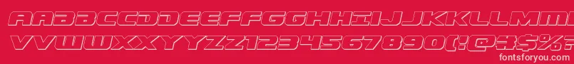 Dekaranger3Dital Font – Pink Fonts on Red Background