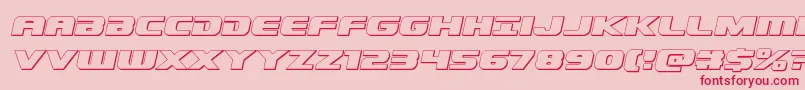 Dekaranger3Dital Font – Red Fonts on Pink Background