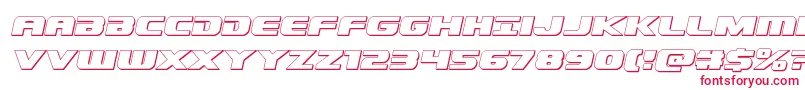 Dekaranger3Dital Font – Red Fonts on White Background