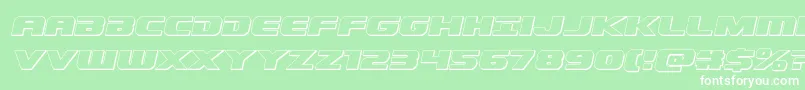 Dekaranger3Dital Font – White Fonts on Green Background