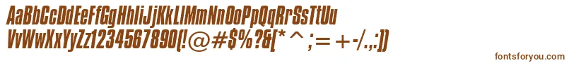 Шрифт CompactaItalicBt – коричневые шрифты на белом фоне