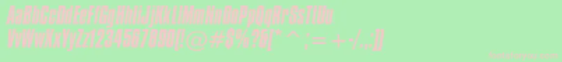fuente CompactaItalicBt – Fuentes Rosadas Sobre Fondo Verde