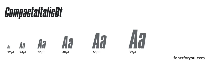 CompactaItalicBt Font Sizes