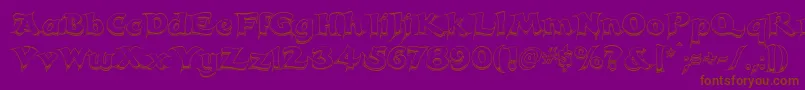 CandlesChrome Font – Brown Fonts on Purple Background