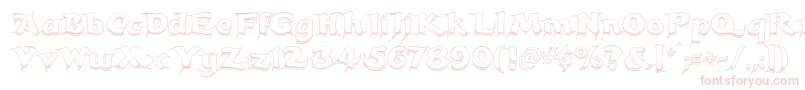 CandlesChrome Font – Pink Fonts on White Background