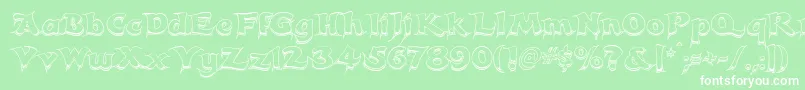 CandlesChrome Font – White Fonts on Green Background