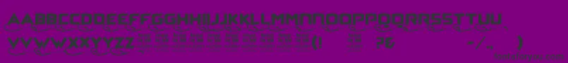 フォントZaggaPersonalUse – 紫の背景に黒い文字